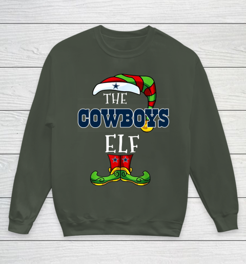 Dallas Cowboys Christmas ELF Funny NFL Youth Sweatshirt 8