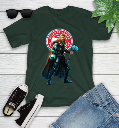NBA Thor Avengers Endgame Basketball Atlanta Hawks Youth T-Shirt 5