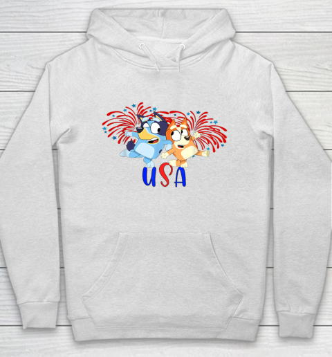 Blueys 4th of July Red White And Blue America Hoodie