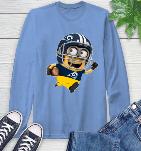 NFL Los Angeles Rams Minions Disney Football Sports Long Sleeve T-Shirt 11