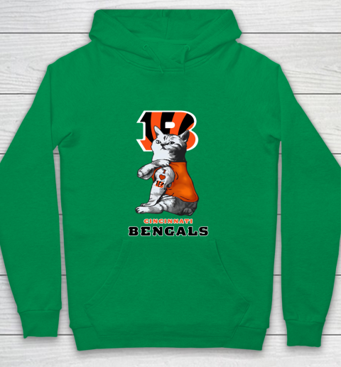 NFL Football My Cat Loves Cincinnati Bengals Youth Hoodie 4