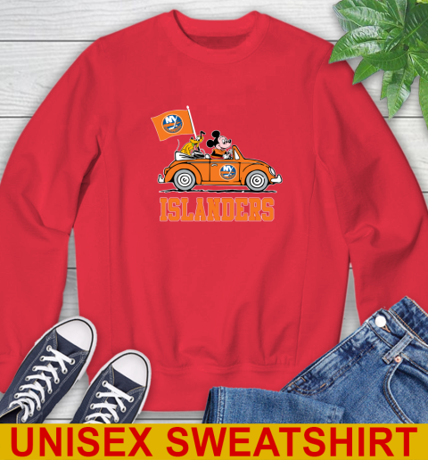 NHL Hockey New York Islanders Pluto Mickey Driving Disney Shirt Sweatshirt 10