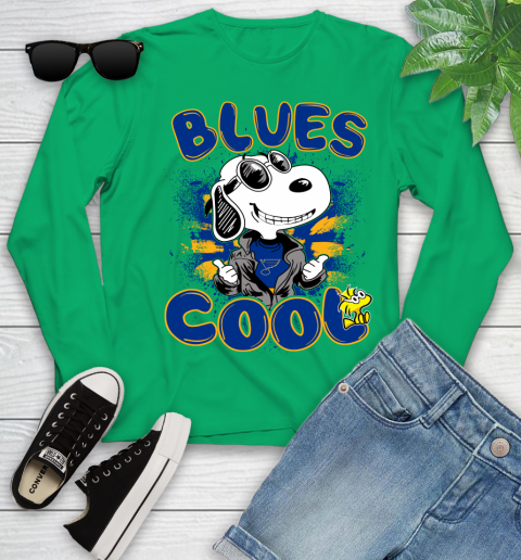 NHL Hockey St.Louis Blues Cool Snoopy Shirt Youth Long Sleeve 6