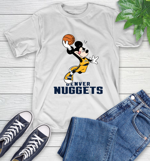 NBA Basketball Denver Nuggets Cheerful Mickey Mouse Shirt T-Shirt 2
