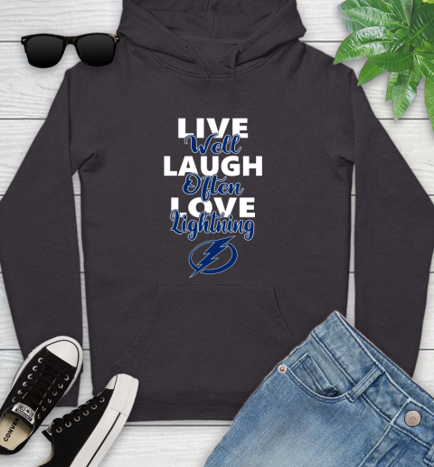 NHL Hockey Tampa Bay Lightning Live Well Laugh Often Love Shirt Youth Hoodie 6