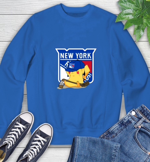 NHL Pikachu Hockey Sports New York Rangers Sweatshirt 8