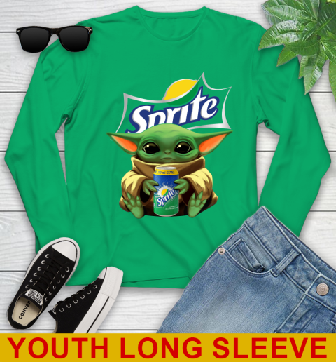 Star Wars Baby Yoda Hugs Sprite Soft Drink Shirt 128