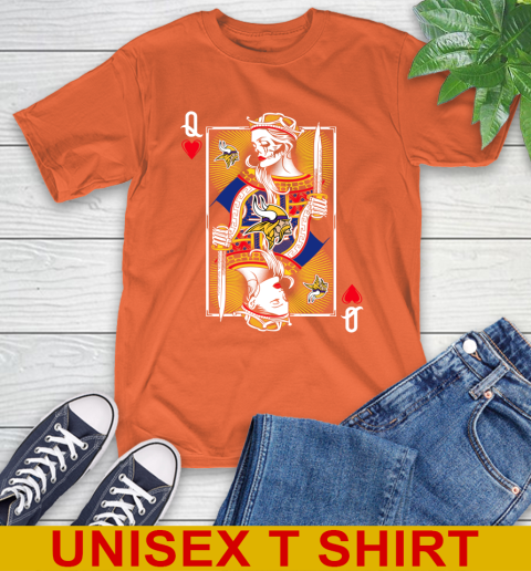 NFL Football Minnesota Vikings The Queen Of Hearts Card Shirt T-Shirt 4
