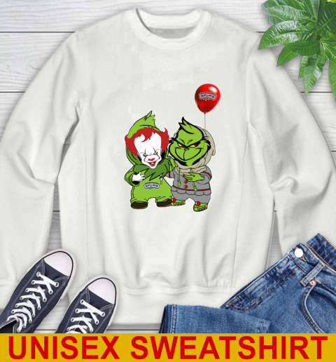 San Antonio Spurs Baby Pennywise Grinch Christmas NBA Basketball Sweatshirt