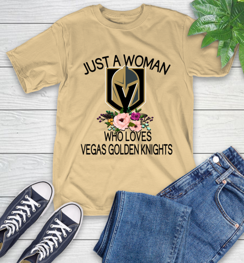 NHL Just A Woman Who Loves Vegas Golden Knights Hockey Sports T-Shirt 6