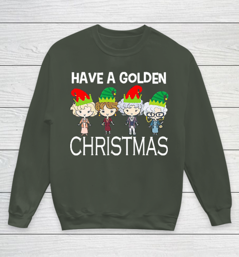 Golden Girls Lovers Gift T shirt Have A Golden Christmas Vintage Youth Sweatshirt 8