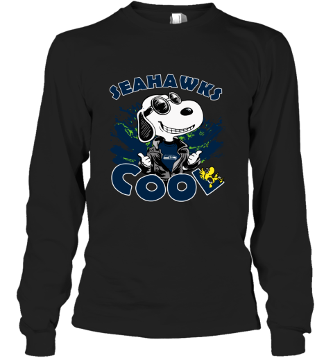 Seattle Seahawks Snoopy Joe Cool We're Awesome Long Sleeve T-Shirt