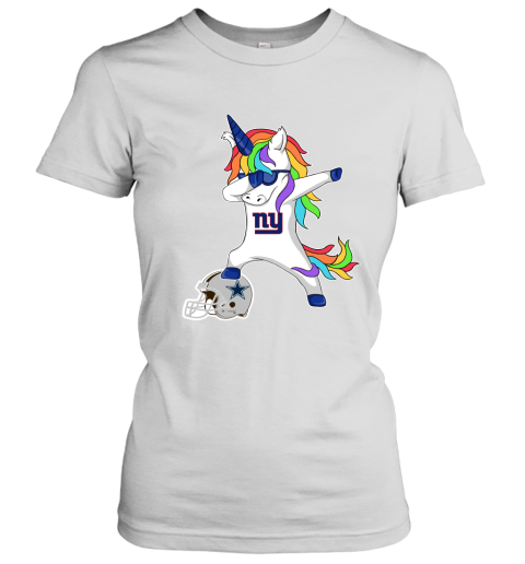 Football Dabbing Unicorn Steps On Helmet New York Giants Women's T-Shirt