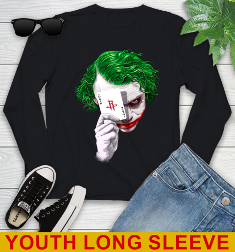 Houston Rockets NBA Basketball Joker Card Shirt Youth Long Sleeve