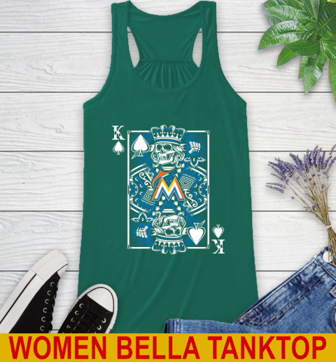 Miami Marlins MLB Baseball The King Of Spades Death Cards Shirt Racerback Tank 5