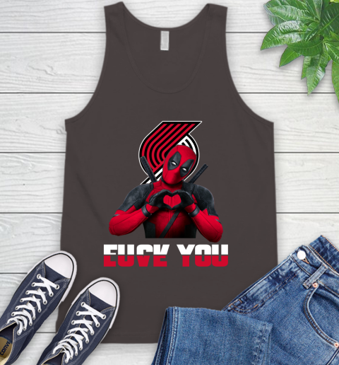 NBA Portland Trail Blazers Deadpool Love You Fuck You Basketball Sports Tank Top 6