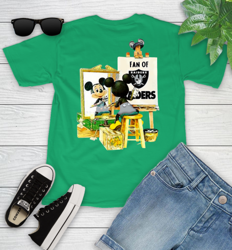 NFL Football Oakland Raiders Mickey Drawing Shirt 100