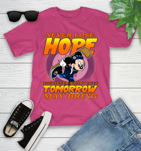 Winnipeg Jets NHL Hockey ootball Mickey Disney Never Lose Hope Youth T-Shirt 11