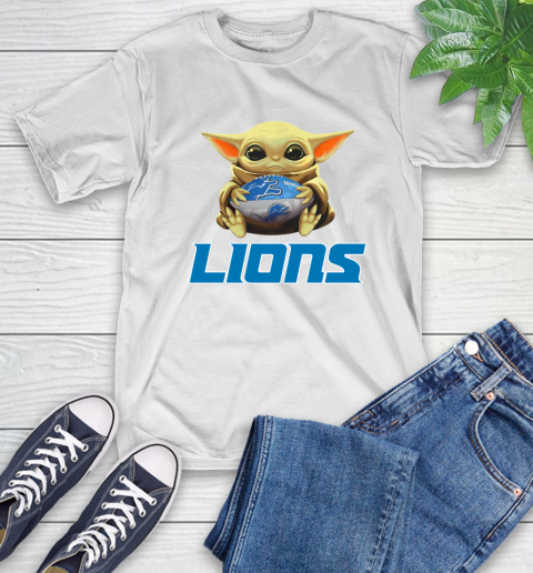 Nfl Football Detroit Lions Baby Yoda Star Wars Shirt T Shirt