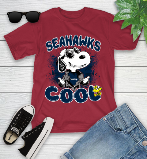 NFL Football Seattle Seahawks Cool Snoopy Shirt Youth T-Shirt 12