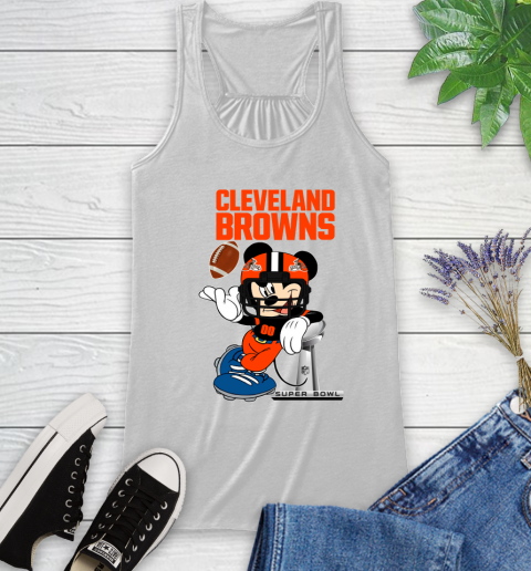 NFL Cleveland Browns Mickey Mouse Disney Super Bowl Football T Shirt Racerback Tank