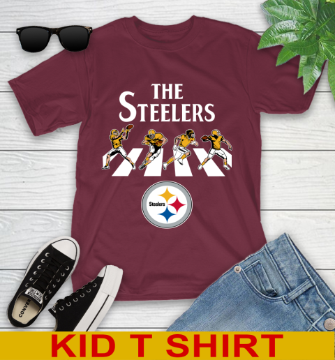 NFL Football Pittsburgh Steelers The Beatles Rock Band Shirt Youth T-Shirt 5