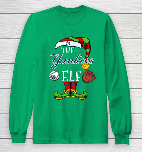 New York Yankees Christmas ELF Funny MLB Long Sleeve T-Shirt 4