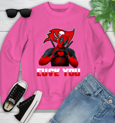 NHL Tampa Bay Buccaneers Deadpool Love You Fuck You Football Sports Youth Sweatshirt 6