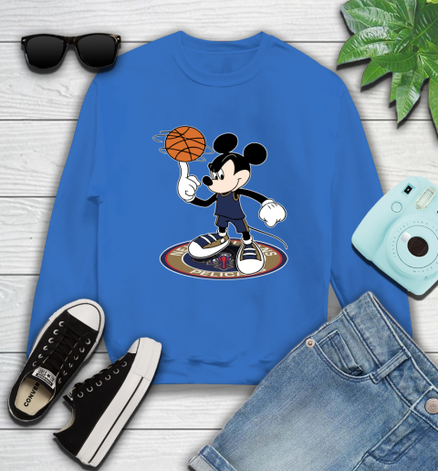 NBA Basketball New Orleans Pelicans Cheerful Mickey Disney Shirt Sweatshirt 9