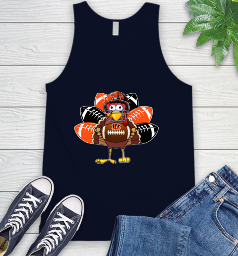 Cincinnati Bengals Turkey Thanksgiving Day Tank Top 3