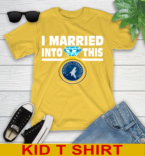 Minnesota Timberwolves NBA Basketball I Married Into This My Team Sports Youth T-Shirt 9