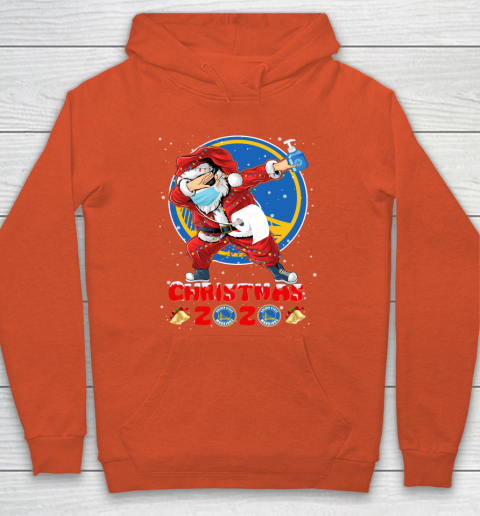 Golden State Warriors Funny Santa Claus Dabbing Christmas 2020 NBA Hoodie 3