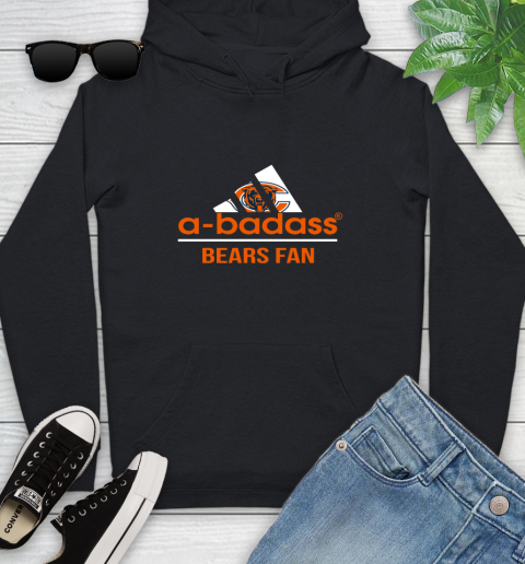 Chicago Bears NFL Football A Badass Adidas Adoring Fan Sports Youth Hoodie