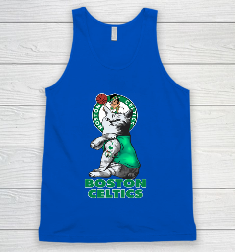 NBA Basketball My Cat Loves Boston Celtics Tank Top 4