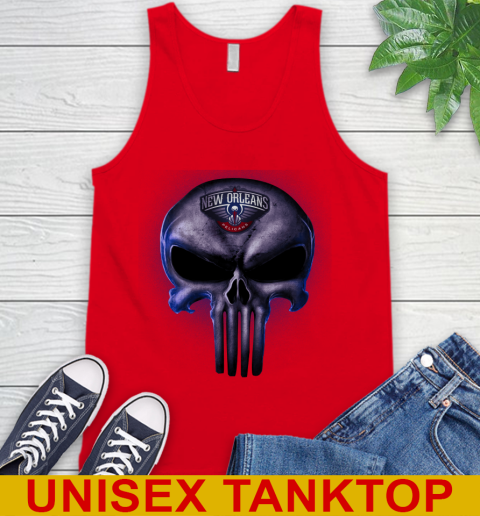 New Orleans Pelicans NBA Basketball Punisher Skull Sports Tank Top 5