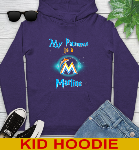 MLB Baseball Harry Potter My Patronus Is A Miami Marlins Youth Hoodie 5