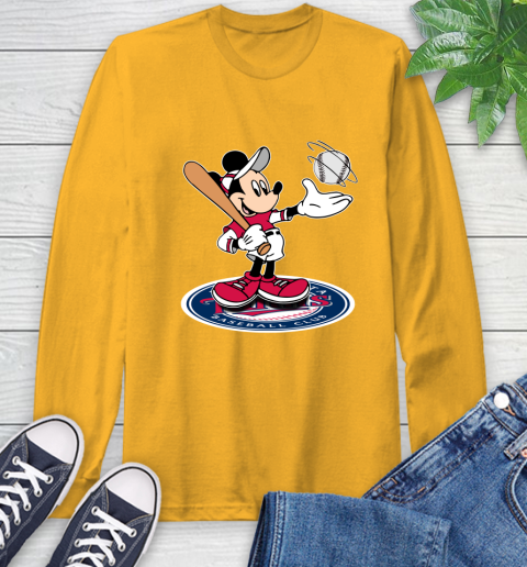 MLB Baseball Minnesota Twins Cheerful Mickey Disney Shirt Long Sleeve T-Shirt 3