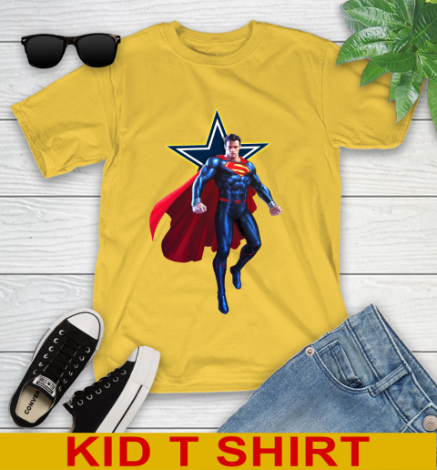 NFL Superman DC Sports Football Dallas Cowboys Youth T-Shirt 8