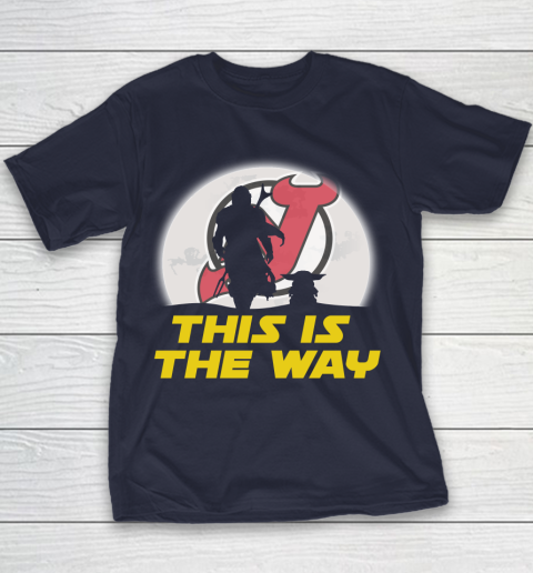 New Jersey Devils NHL Ice Hockey Star Wars Yoda And Mandalorian This Is The Way Youth T-Shirt 10