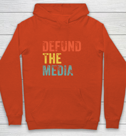 Defund The Media Retro Vintage Youth Hoodie 4