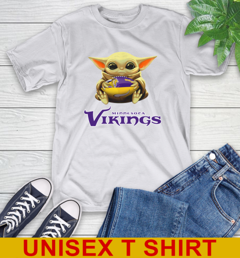 NFL Football Minnesota Vikings Baby Yoda Star Wars Shirt T-Shirt 12