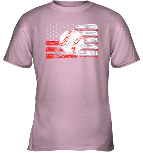 4pp2 vintage baseball american flag shirt 4th of july gifts youth t shirt 26 front light pink