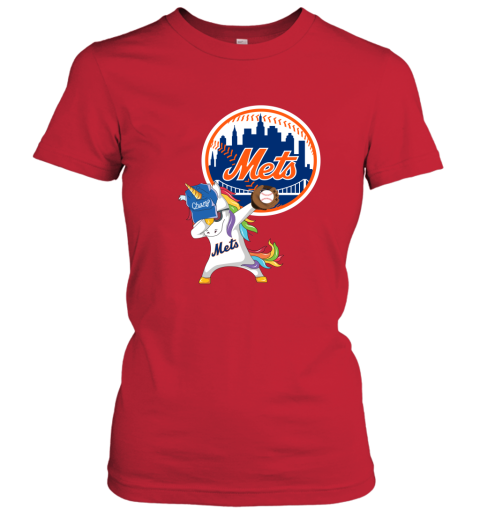 Hip Hop Dabbing Unicorn Flippin Love New York Mets Women's T-Shirt