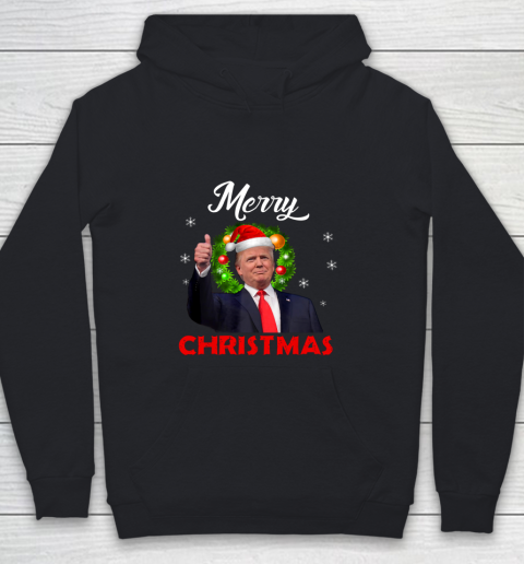 Santa Trump Christmas Shirt Merry Christmas Youth Hoodie