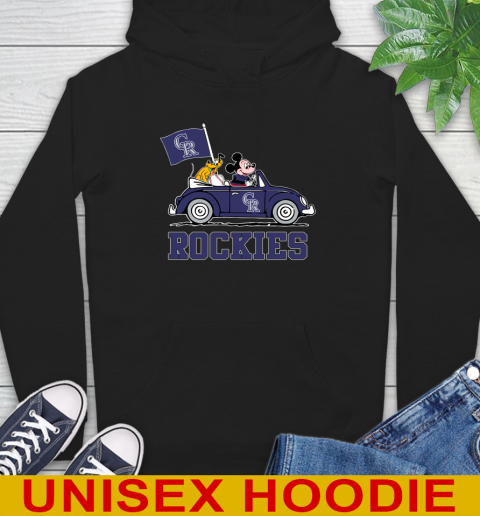MLB Baseball Colorado Rockies Pluto Mickey Driving Disney Shirt Hoodie 2