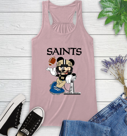 NFL New Orleans Saints Mickey Mouse Disney Super Bowl Football T Shirt Racerback Tank 11