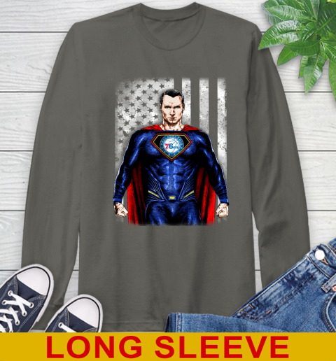 NBA Basketball Philadelphia 76ers Superman DC Shirt Long Sleeve T-Shirt 10