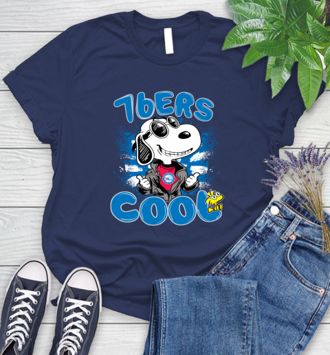 NBA Basketball Philadelphia 76ers Cool Snoopy Shirt Women's T-Shirt 12