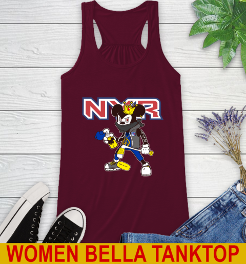 New York Rangers NHL Hockey Mickey Peace Sign Sports Racerback Tank 3