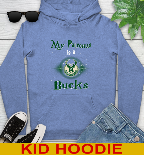 NBA Basketball Harry Potter My Patronus Is A Milwaukee Bucks Youth Hoodie 12